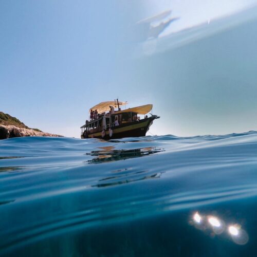 Turist in the adriatic sea